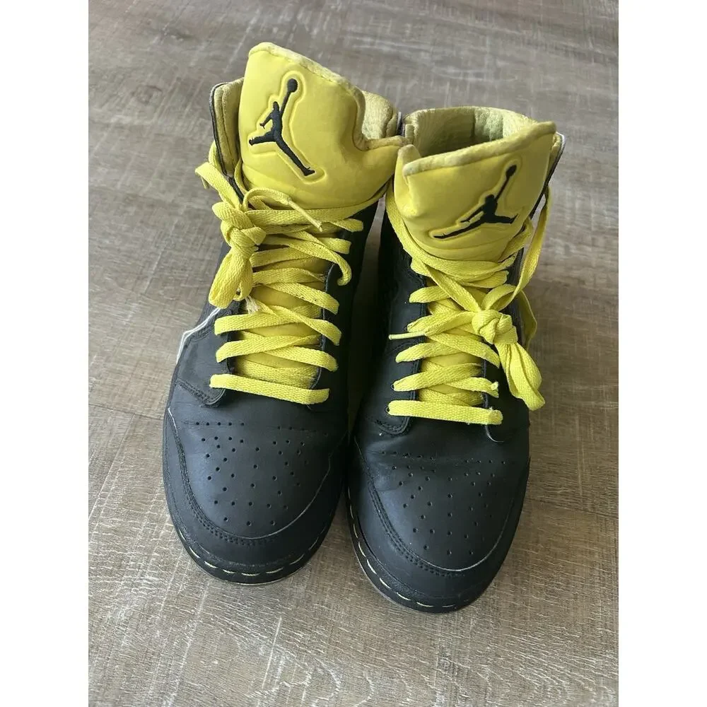 Nike Air Jordan Prime 5 Mens Size Black Yellow High Top Basketball Shoes 429489